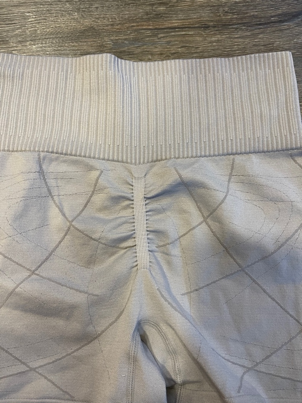 Light Gray Ribbed Shaping Shorts - Size S - Picture 4 of 4